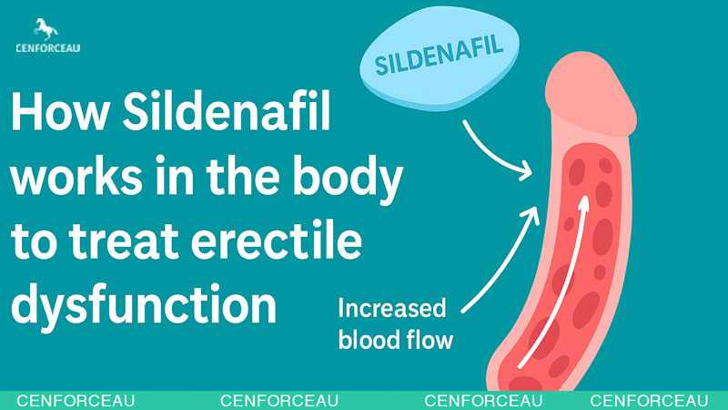 How Sildenafil works in the body to treat erectile dysfunction
